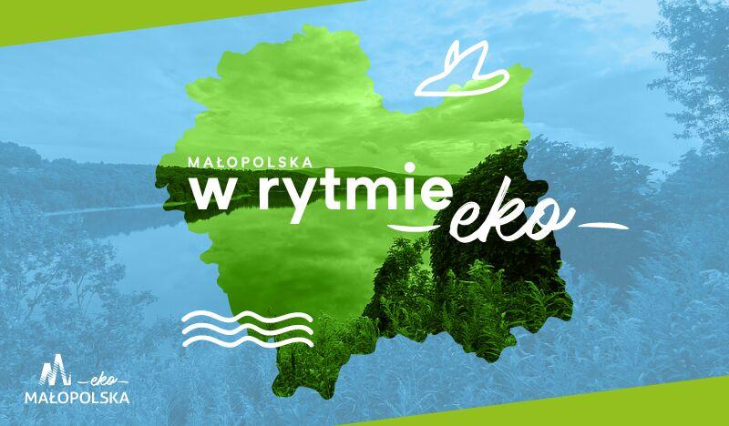 Grafica decorativa con la scritta Małopolska a ritmo eco