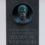 Tablica upamiętniająca Stanisława Wyspianskiego.