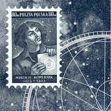 Bild: Mikołaj Kopernik i Uniwersytet Jagielloński na krakowskich pocztówkach oraz na znaczkach pocztowych Polski i całego świata
