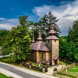 Image: The Filial Greek Catholic Church of the Protection of the Mother of God in Krynica-Słotwiny (currently the Roman Catholic Parish Church of the Sacred Heart of Jesus)