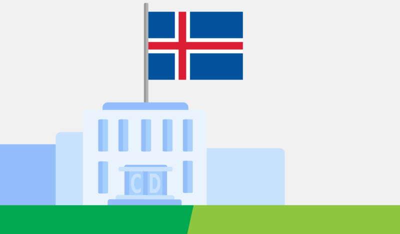 Budynek Konsulatu, Flaga Islandii